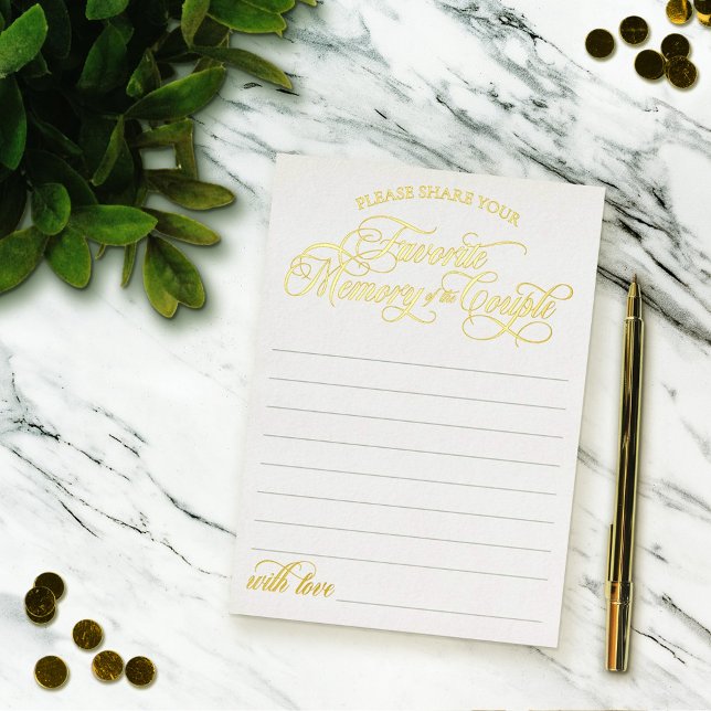 Invitation En Aluminium Mémoire préférée en or blanc du couple (Créateur téléchargé)