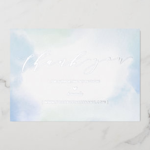 Invitation En Aluminium Merci du logo Silver Business