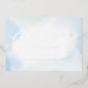 Invitation En Aluminium Merci du logo Silver Business