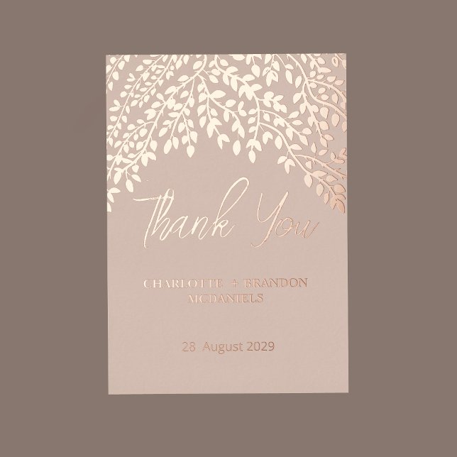 Invitation En Aluminium Merci Mariage Feuille d'or (Créateur téléchargé)