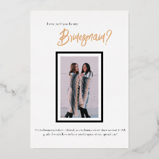 Invitation En Aluminium Miniature simple minimaliste classique