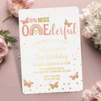 Miss ONEderful Pink Butterflies Fille 1er annivers