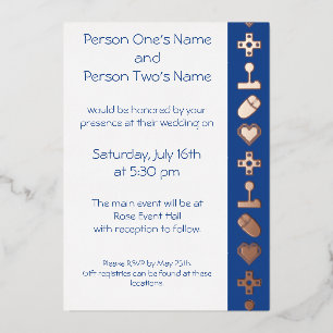 Invitation En Aluminium Mode multijoueur dans l'invitation Blue Foil