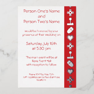 Invitation En Aluminium Mode multijoueur dans l'invitation Cherry Foil