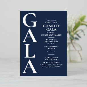Invitation En Aluminium Modèle de gala de charité Événement de collecte de