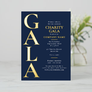 Invitation En Aluminium Modèle de gala de charité Événement de collecte de