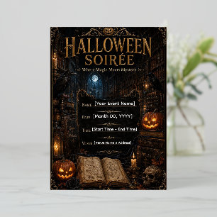 Invitation En Aluminium Modèle d'invitation de gala Halloween Gothique m