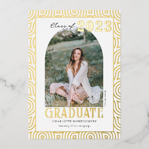 Invitation En Aluminium Modern Elegant 2023 Photo Graduation Party