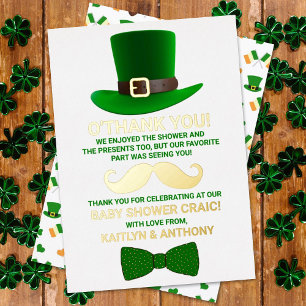 Invitation En Aluminium Modern Leprechaun St. Patrick's Day Baby Shower