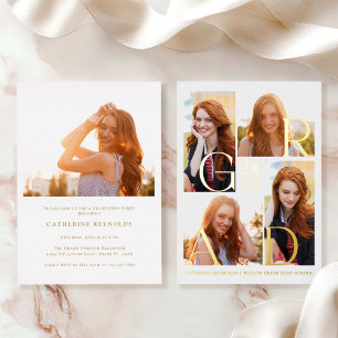 Invitation En Aluminium Moderne 5 - Diplôme photo