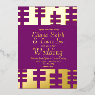 Invitation En Aluminium Moderne Ankara africain Bordure Mariage Pressé