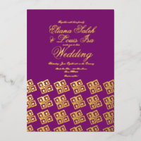 Moderne Ankara Africain Violet Mariage Pressé