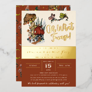 Invitation En Aluminium Moderne Fête Champignon Rouge Joyeux Noël