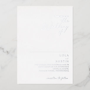 Invitation En Aluminium Moderne Minimaliste   Argent Le Mariage De Réel