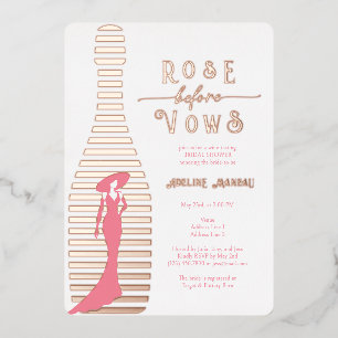 Invitation En Aluminium Moderne Rosé de Champagne Avant les Vœux Enterreme