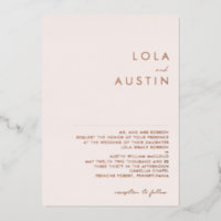 Moderne | Rose Gold Blush Mariage traditionnel Rea