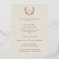 Monogramme ivoire classique + Laurel Wreath Gradua