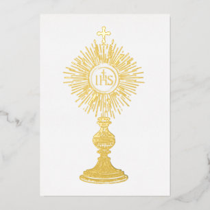 Invitation En Aluminium monstrance catholique petite 5" x 7"