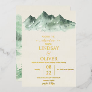 Invitation En Aluminium Montagnes mariages