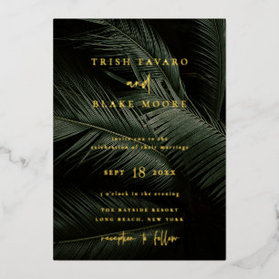 Invitation En Aluminium Moody Tropics Mariage