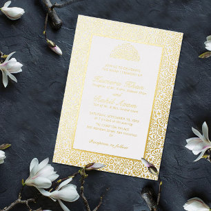 Invitation En Aluminium Motif marocain Bijou Treillis Islamique