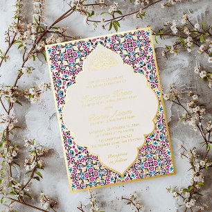 Invitation En Aluminium Motif marocain Bijou Treillis Islamique