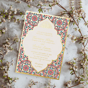 Invitation En Aluminium Motif marocain Bijou Treillis Islamique