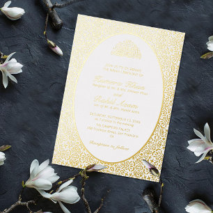 Invitation En Aluminium Motif marocain Bijou Treillis Islamique