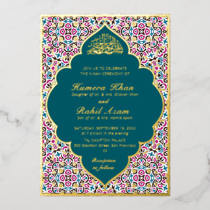 Invitation En Aluminium Motif marocain Bijou Treillis Islamique
