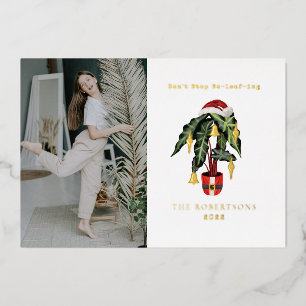 Invitation En Aluminium N'arrêtez pas d'être un Plante à la feuille de Noë