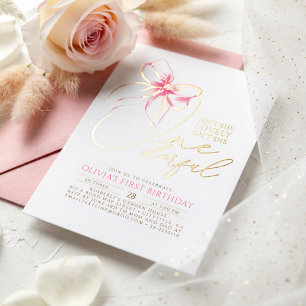 Invitation En Aluminium N'est-elle pas Merveilleuse avec un Nœud Rose Élég