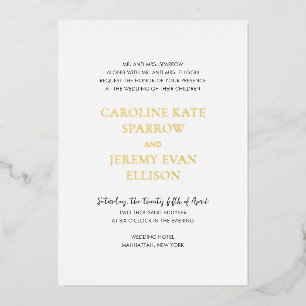 Invitation En Aluminium Nettoyer mariage élégant