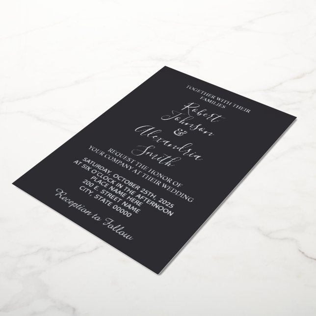Invitation En Aluminium Noces d'argent  (Rotation)