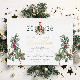 Invitation En Aluminium Noël Maison Ouverte Casse-Noisette Fêtes