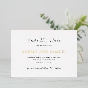 Invitation En Aluminium Noelle Elegant Wedding Enregistrer la date