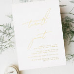 Invitation En Aluminium NOMS Élégants | Mariage élégant blanc et or<br><div class="desc">VRAI FOIL Ce design fait partie d'une collection.</div>