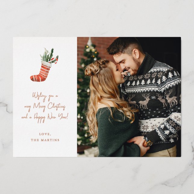 Invitation En Aluminium Note de stockage de Noël Photo Noël (Recto)