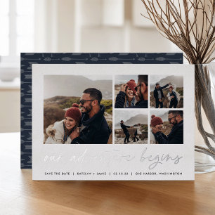 Invitation En Aluminium Notre aventure commence   Multi Photo Enregistrer 