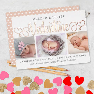 Invitation En Aluminium Notre petit Valentine 3 Photo