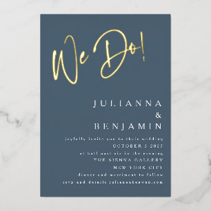 Invitation En Aluminium Nous faisons Elégant site de mariage Dusky Blue Go