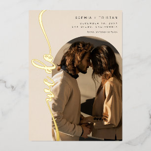 Invitation En Aluminium Nous faisons la Verticale Boho Arch Beige Photo En