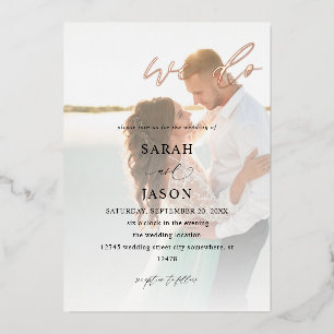 Invitation En Aluminium Nous faisons Photo Calligraphy Mariage