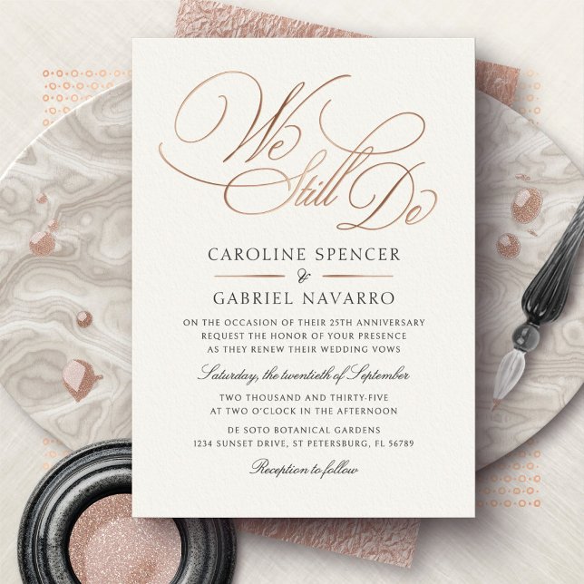 Invitation En Aluminium Nous faisons toujours un renouvellement de vœux d' (Créateur téléchargé)