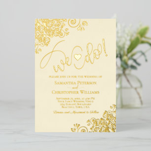 Invitation En Aluminium Nous nous marions ! Élégant mariage moderne ivoire