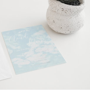 Invitation En Aluminium Nous sommes sur le Baby shower Cloud Nine
