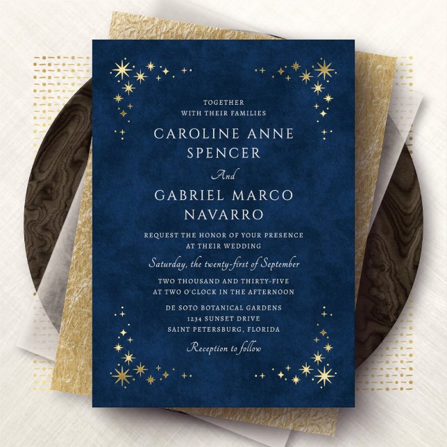 Invitation En Aluminium Nuit étoilée Ciel céleste Mariage (Créateur téléchargé)