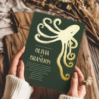 Octopus Deep Sea Stylisé Mariage moderne