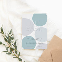 OH BÉBÉ ! Baby shower moderne Dusty Blue Polka Dot