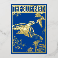 Oiseau bleu - or vintage