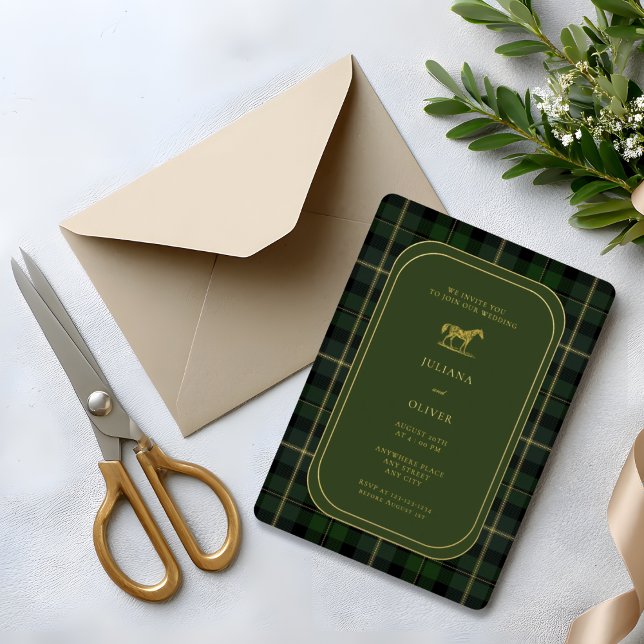 Invitation En Aluminium Old money, equestrian horse wedding  (Créateur téléchargé)